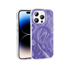 Apple iPhone 14 Pro Max ile Uyumlu Kılıf Magsafe Şarj Özellikli Fırça Boya Desenli Kapak