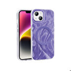 Apple iPhone 13 ile Uyumlu Kılıf Magsafe Şarj Özellikli Fırça Boya Desenli Kapak