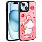 Apple iPhone 14 ile Uyumlu Kılıf Parlayan Kabartmalı İkonik Figürlü Silikon Kapak