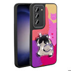 Samsung Galaxy S23 ile Uyumlu Kılıf Parlayan Kabartmalı İkonik Figürlü Silikon Kapak