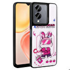 Vivo Y36 5G ile Uyumlu Kılıf Parlayan Kabartmalı İkonik Figürlü Silikon Kapak