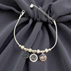 Zarif Ağaç Motifli Gümüş Renk 316L Çelik Bileklik - Antialerjik Özelliklerle Modern ve Şık