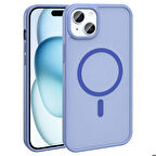 Apple iPhone 14 ile Uyumlu Kılıf Magsafe Şarj Özellikli Mat Arka Yüzeyli Kapak