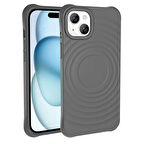 Apple iPhone 15 Plus ile Uyumlu Magsafe Şarj Özellikli Airbagli Mat Görünümlü Kapak