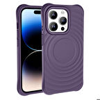 Apple iPhone 14 Pro ile Uyumlu Magsafe Şarj Özellikli Airbagli Mat Görünümlü Kapak