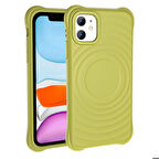 Apple iPhone 11 ile Uyumlu Magsafe Şarj Özellikli Airbagli Mat Görünümlü Kapak