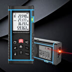Profesyonel 40 Metre Dijital Lazer Metre Ölçüm Cihazı-LCD Ekranlı,Su Terazili,Pisagor Ölçüm Fonksiyonlu,20 Kayıt Hafızalı,Hassas Lazer Ölçer