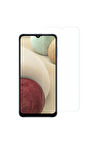 Samsung Galaxy A12 Kırılmaz Ekran Koruyucu Temperli Cam + Silikon Kılıf 2'li Paket