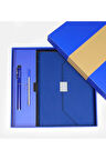 Mavi Kutulu Defter Kalem Seti