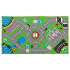 Çocuk halısı, yeşil, 75x133 cm