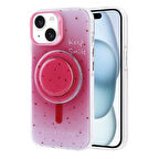 Apple iPhone 15 ile Uyumlu Kılıf Magsafe Şarj Özellikli Tak-Çıkar Pop Soketli Kapak