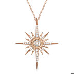 Gümüş Rose Kutup Yıldızı Kadın Kolye