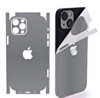 İphone 16 360 full arka kaplama koruma sticker kılıfsız kullanım için GRİ