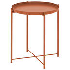 Tepsili sehpa, parlak turuncu, 45x53 cm