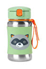 Skip Hop Zoo Pipetli Paslanmaz Çelik Suluk 350 ml Rakun