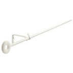 Perde çubuğu seti, beyaz, 140 cm