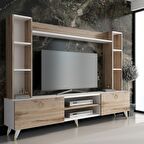 MOBİLYA GEZEGENİ MERCY GOLD TV ÜNİTESİ 180 CM Beyaz-ÇIRAĞAN