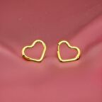 Zarif Kalp Sembolü: Gold Renk 316L Antialerjik Çelik Kadın Küpe