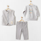 Andywawa AC26111 Hello Autumn 3'lü Takım Grey