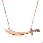 Gümüş İsimli Zülfikar Kılıcı Kadın Kolye