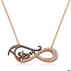 Gümüş Sonsuz Aşkım Yazılı Kadın Kolye