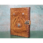 Taşlı Deri Defter Model 4 