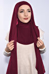 Şifon Boyunluklu Şal Bordo - Bordo