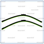 SİLECEK SÜPÜRGESİ TAKIM LEON 2005-2012 (1P1) 15MM ÇAPRAZ 26+26 A099S (650MM+650MM) 1P1955425B