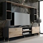 MOBİLYA GEZEGENİ STİLL GOLD TV ÜNİTESİ 180 CM Antrasit-ÇIRAĞAN  X2137