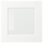 Cam kapak, beyaz-ahşap görünümlü, 40x40 cm