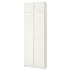Kapaklı kitaplık, beyaz, 80x30x237 cm