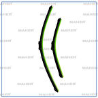 SILECEK SÜPÜRGESI TAKIM POLO 2009-2017 / A1 2010 / TOLEDO 2012 / FABIA 2014 / RAPID 2012 16MM BUTON 24+16 A555S (600MM+400MM) 6R1998002