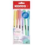 Kores Tükenmez Kalem Pastel Seti 6 Lı