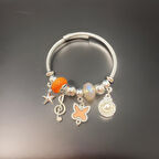 Her Anınıza Neşe Katacak: Büyüleyici Gümüş Renk 316L Antialerjik Pandora Model Kadın Çelik Bileklik 