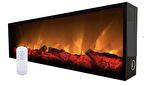 Dekoratif Elektrikli Yapay Şömine Farklı Renk Modları, Kumandalı, Bluetooth 90x25 Cm