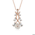 Gümüş Rose Bahar Çiçeği Kolye