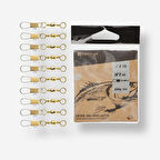 Paslanmaz Klipsli Fırdöndü - Balıkçılık - Pirinç / Çelik - Rolling Snap - 10