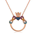 Gümüş Tek Taş Sonsuz Aşk kadın Kolye