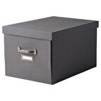 Kapaklı kutu, koyu gri, 35x56x30 cm