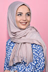 Pliseli Hijab Şal Açık Vizon - Vizon