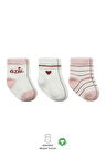 Bistyle 3'Lü Penye Boy And Girl Soket Çorap BS10114 Pembe