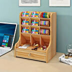 Bölmeli ve Çekmeceli Ahşap Organizer 