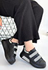Nino Siyah Cilt Cırt Cırtlı Spor Ayakkabı