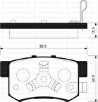 ARKA FREN BALATA HONDA CR-5 2.0L K20A4 RD8 KASA 2002-2006 43022S9AE00 43022S9AE01 43022S9AE52