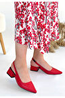 Morji Kırmızı Cilt Topuklu Ayakkabı