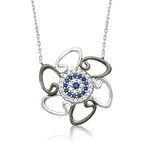 Gümüş Nazarlı Vav Kadın Kolye