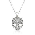 Gümüş Kuru Kafa Kadın Kolye