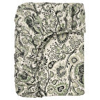 Lastikli çarşaf, yeşil-beyaz, 180x200 cm