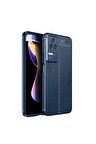 Xiaomi Poco F4 Ile Uyumlu Kılıf Deri Görünümlü Silikon Telefon Kılıfı Kapak
