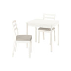 Mutfak masası takımı, kırık beyaz-Fridtuna açık bej, 2 sandalyeli, açılabilir